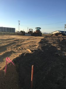 Ground work continues for Alt Oil Company's new building at Coopersville, MI location